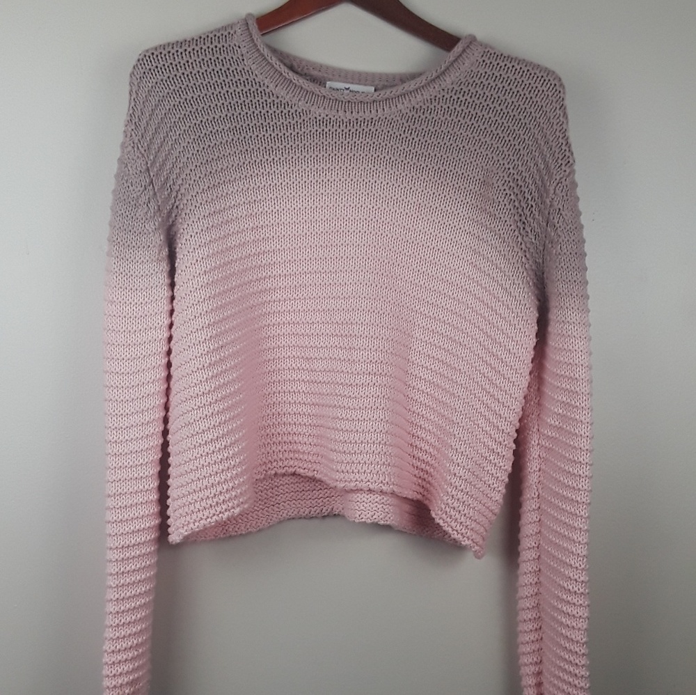 Dainty Hooligan Knit Ombre Cropped Sweater